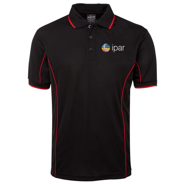 Pride Logo - Mens Polo - Black/Red Thumbnail
