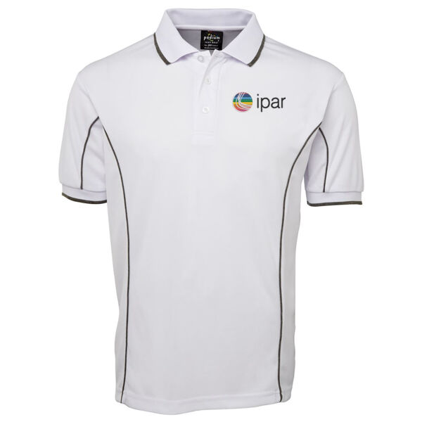 Pride Logo - Mens Polo - White/Grey Thumbnail