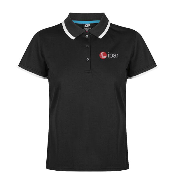 Ladies Portsea Polo - Black/White Thumbnail