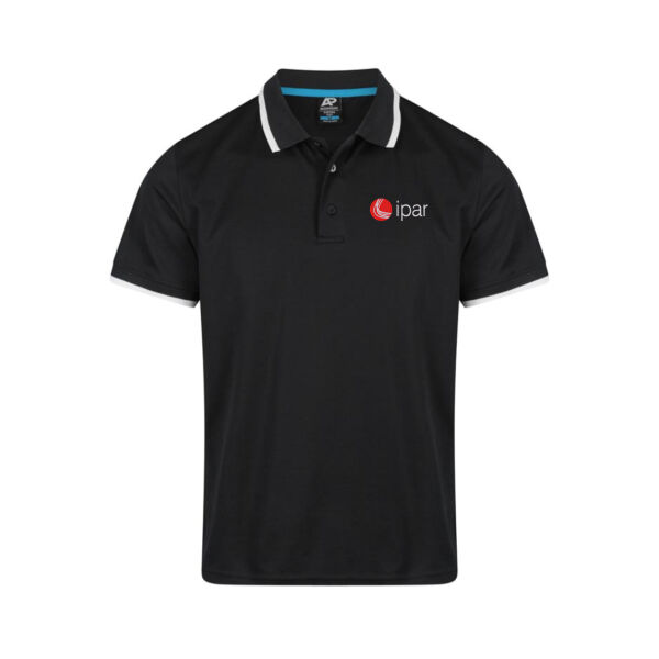 Mens Portsea Polo - IPAR Logo - Black/White Thumbnail